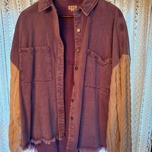 POL Lavender Button-Up Jacket